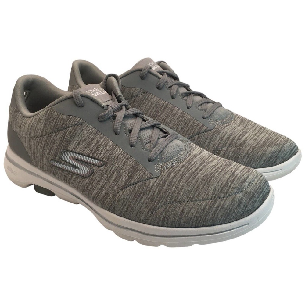 Skechers GoWalk 5 True Lace Up Athletic Sneaker Shoes SN15905 Gray 9.5